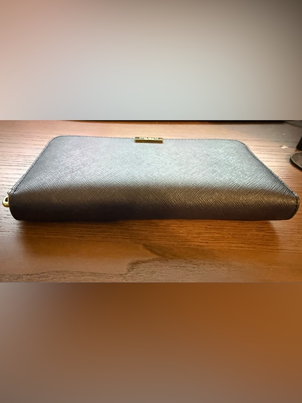 Kate Spade New York Navy Saffiano Zip Around Wallet - Picture 6 of 11